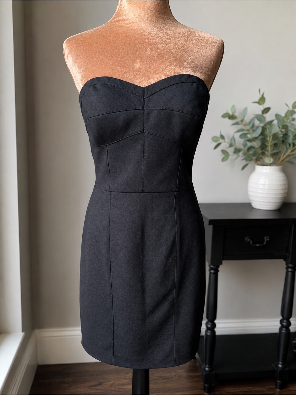Rebecca Taylor NWT Black Strapless Sweetheart Bodycon Dress Size 6
